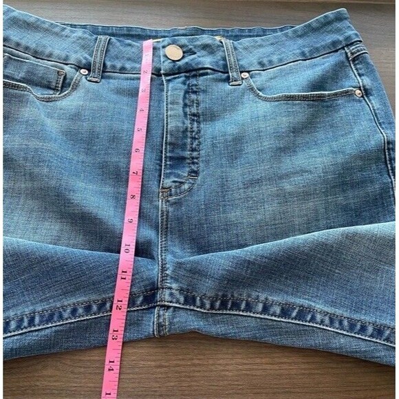 Seven7 Jeans Blue Denim Tummyless High Rise Skinny Slim Stretch Plus Size 16 EUC - Picture 7 of 11